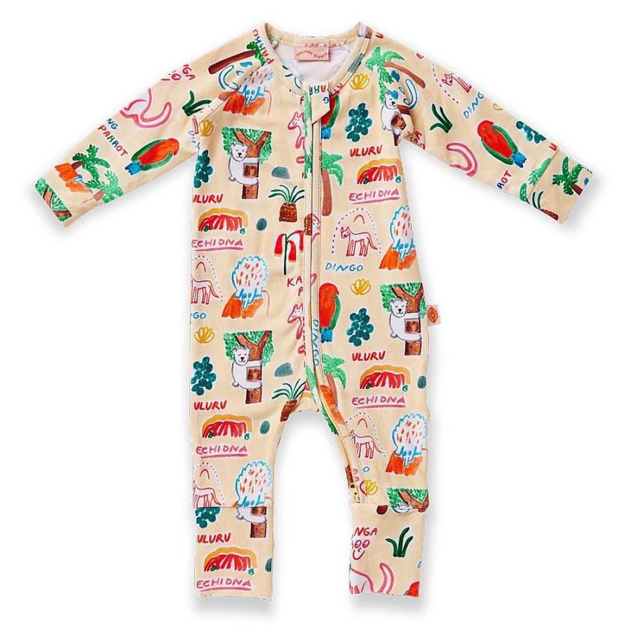 Fashion Halcyon Nights Baby & Toddler Clothing - Other | Halcyon Nights: Long Sleeve Zip Suit Coo-Ee!