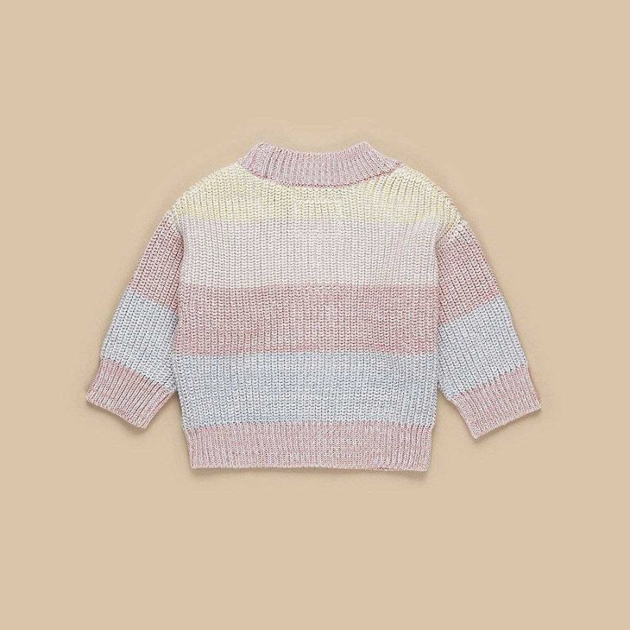 Fashion Huxbaby Kid'S Clothing - Other | Huxbaby: Knit Cardi Rainbow Stripe