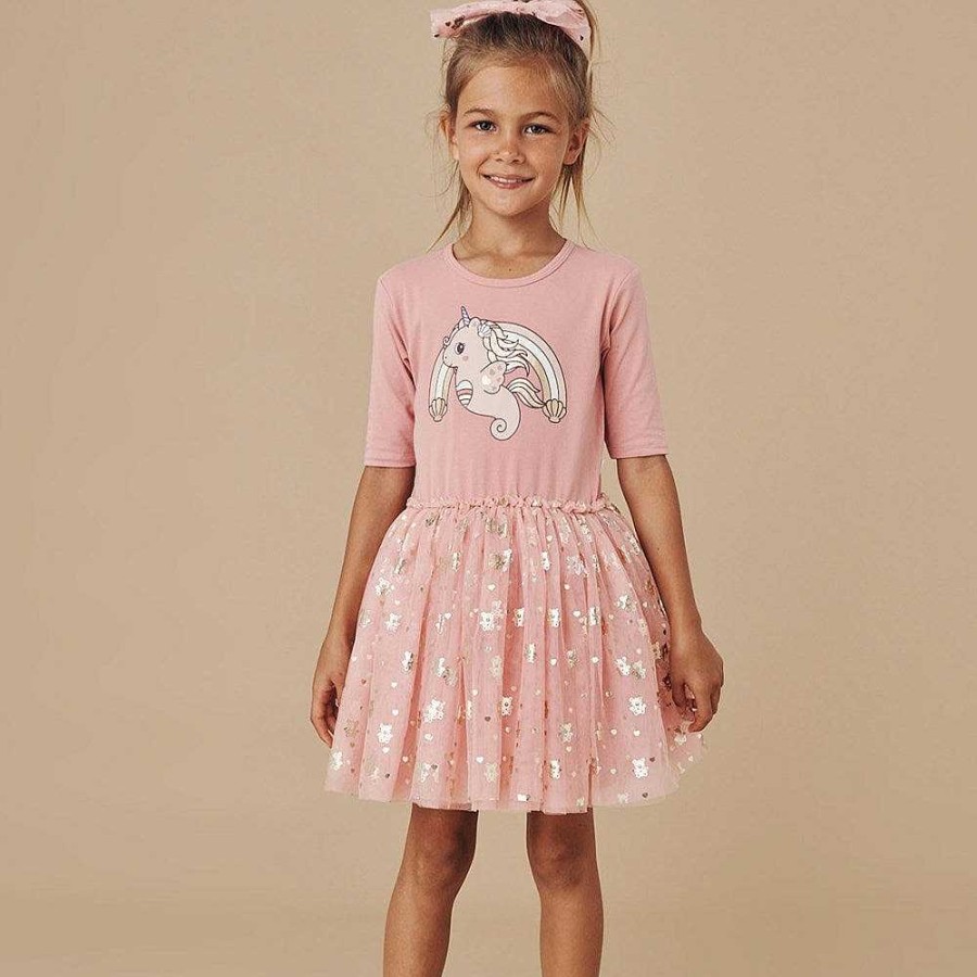 Fashion Huxbaby Kid'S Clothing - Other | Huxbaby: Ballet Dress Rainbow Seacorn Dusty Rose