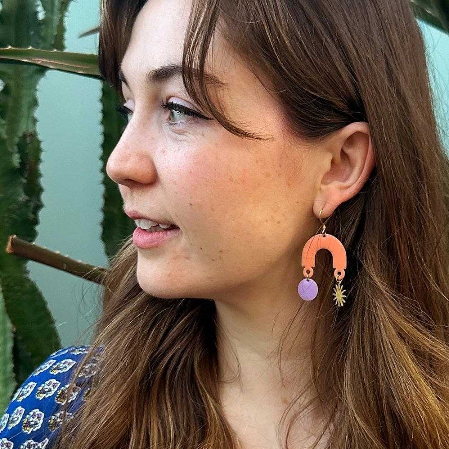 Jewellery Middle Child | Middle Child: Confection Earrings Avocado/Peach