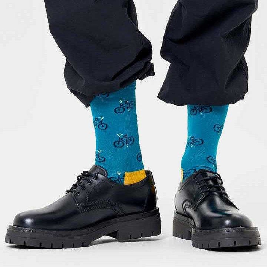 Fashion Happy Socks Socks | Happy Socks: Bike Blue