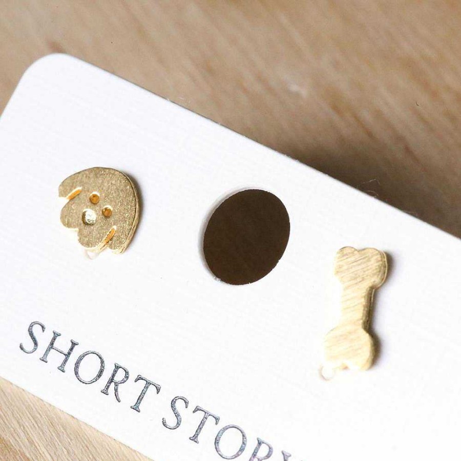 Jewellery Short Story | Short Story: Earring Dog & Bone Gold