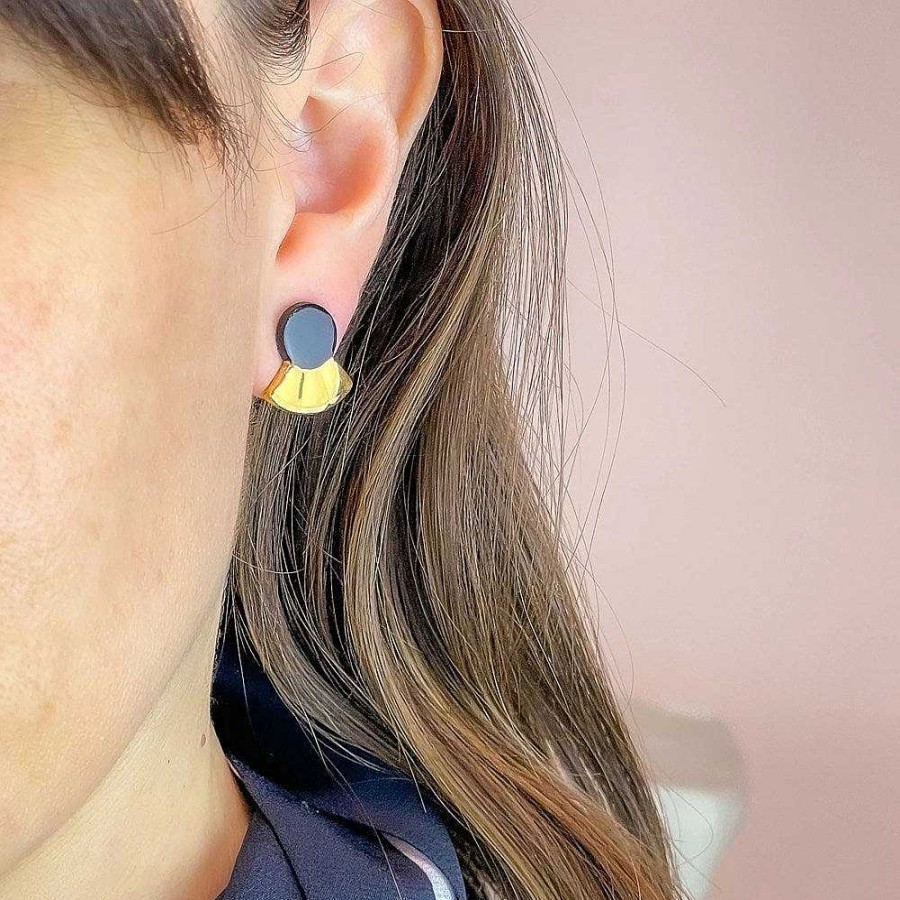 Jewellery Erin Lightfoot | Erin Lightfoot: Earring Friend Studs Black