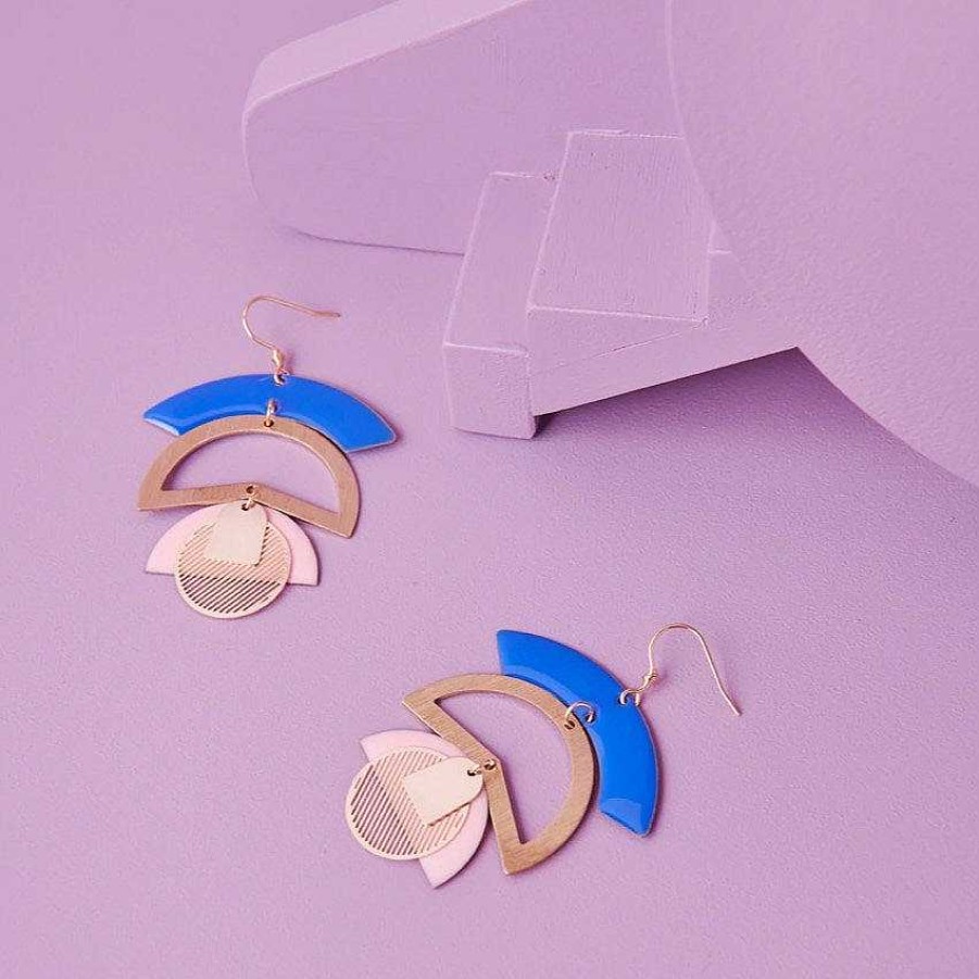 Jewellery Middle Child | Middle Child: Hallpass Earrings Blue/Marshmellow