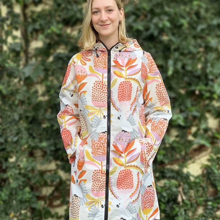 Out+About Monsterthreads | Raincoat: Cockatoos And Banksia