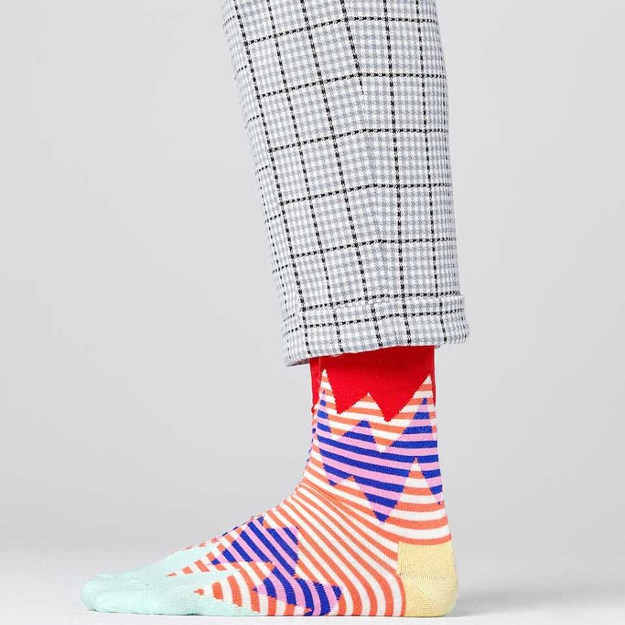 Fashion Happy Socks Socks | Happy Socks: Stripe Reef Multi Sm