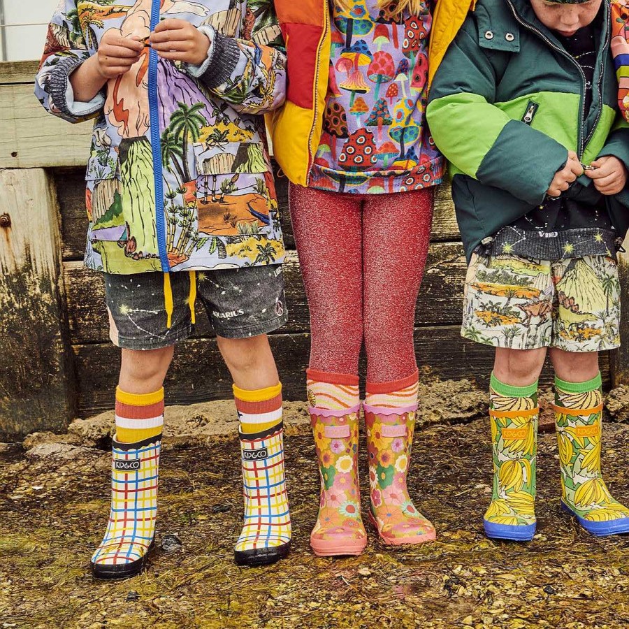 Fashion Kip & Co Kid'S Clothing - Other | Kip&Co: Primary Tartan Kids Gumboot