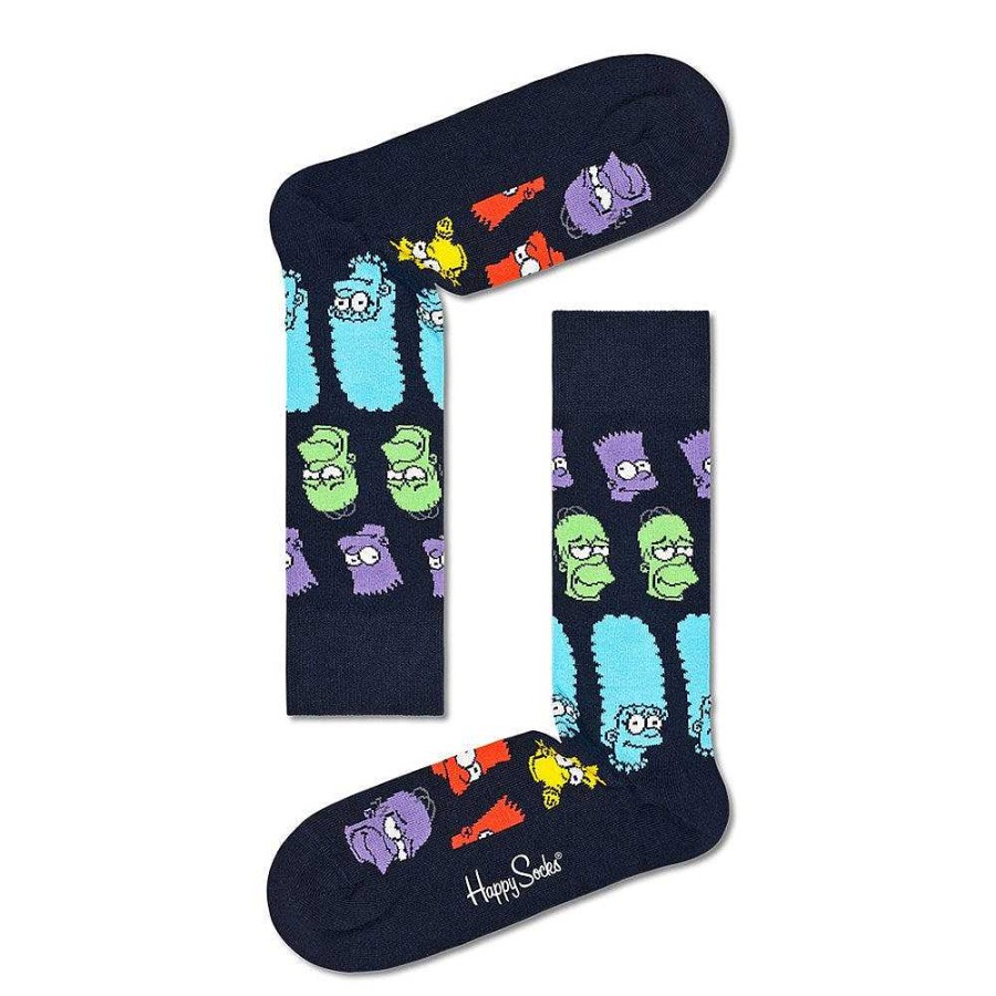 Fashion Happy Socks Socks | Happy Socks: The Simpsons Rainbow Family Navy