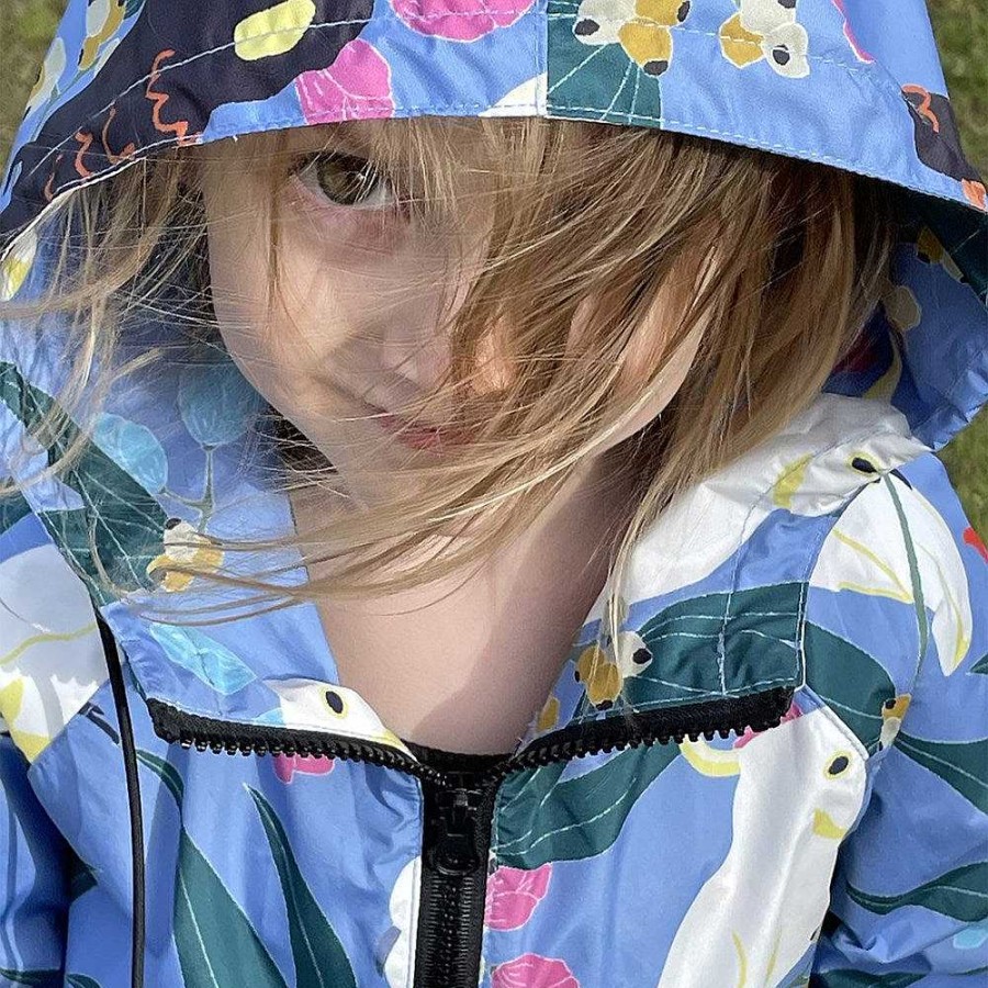 Fashion Monsterthreads Kid'S Raincoats | Raincoat: Cockatoos And Flora Kids