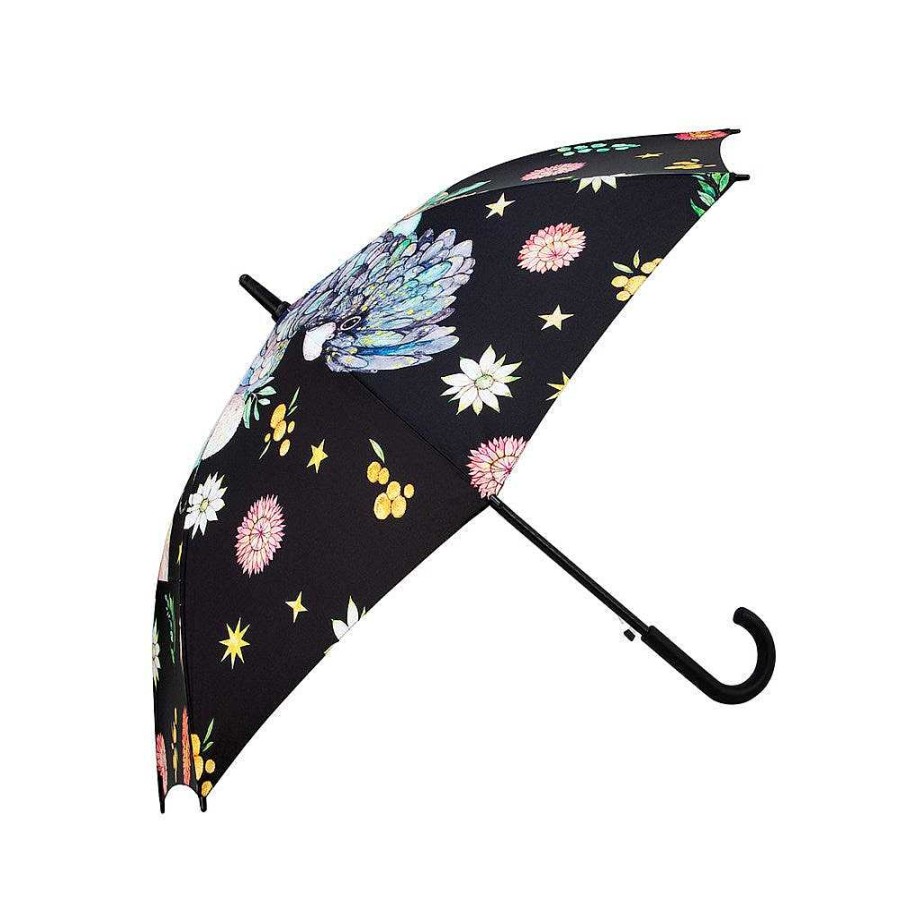 Out+About Monsterthreads | Umbrella Large: Black Cockatoo