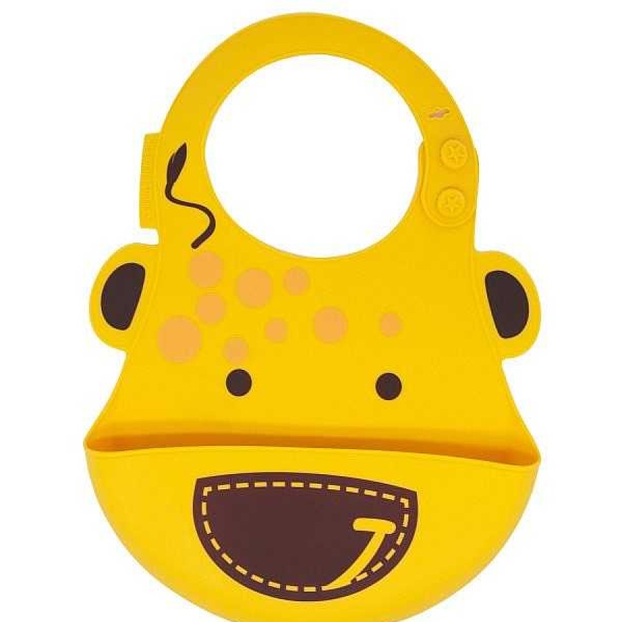 Fashion Marcus & Marcus Bibs And Dummys | Marcus & Marcus: Bib Yellow Giraffe Lola