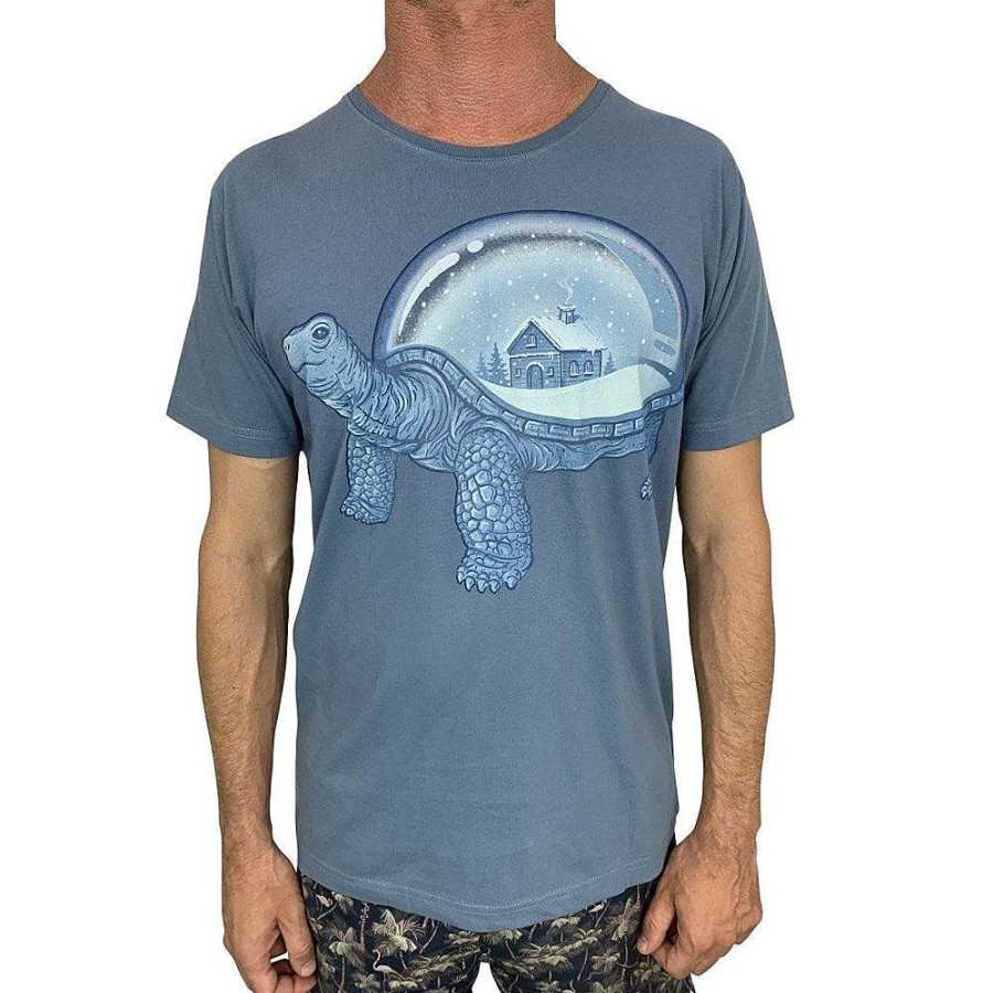 Fashion Monsterthreads Men'S T-Shirts | Turtle Home Steel Blue Mens Tee