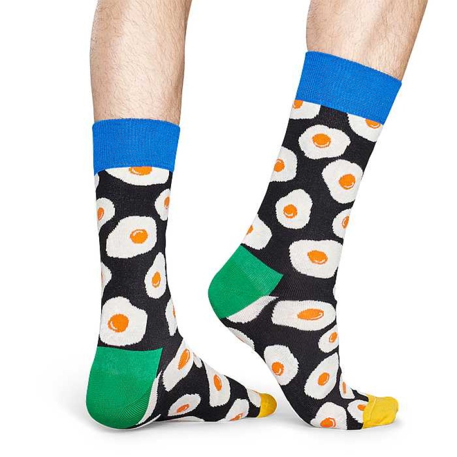 Fashion Happy Socks Socks | Happy Socks: Sunny Side Up Black Blue