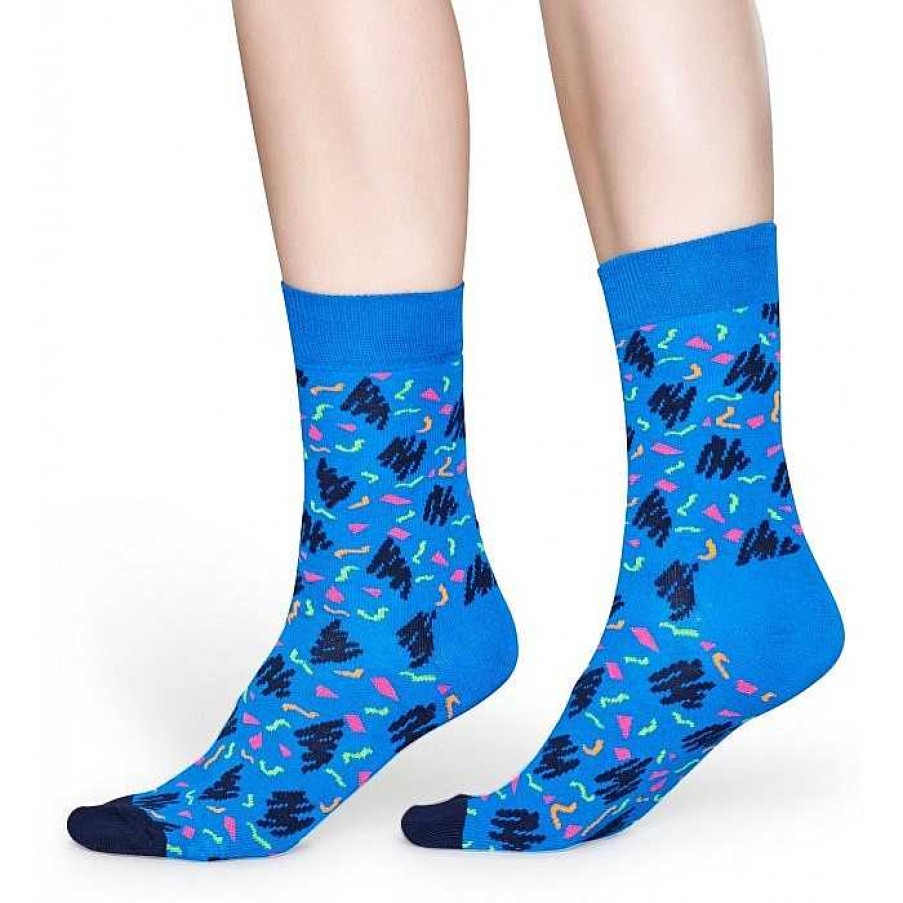 Fashion Happy Socks Socks | Happy Socks: Sketch Black Blue