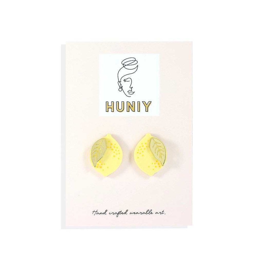 Jewellery HUNIY | Huniy: Earrings Lemon Statement Studs