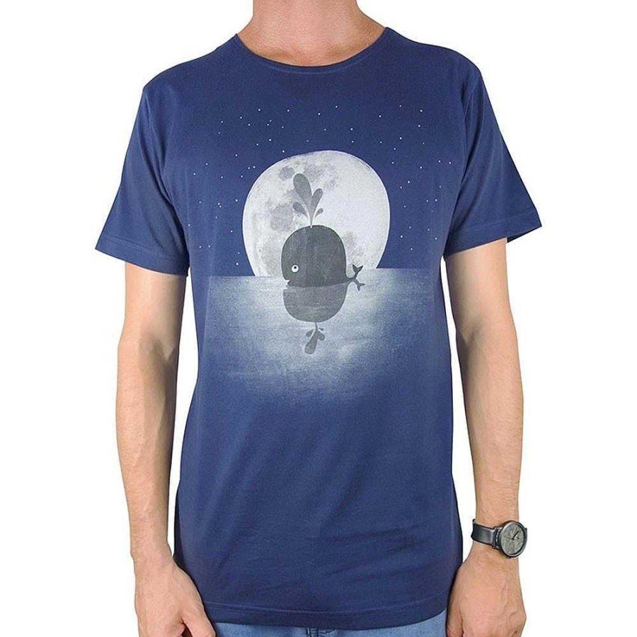 Fashion Monsterthreads Men'S T-Shirts | Whalemoon Dusky Blue Mens Tee