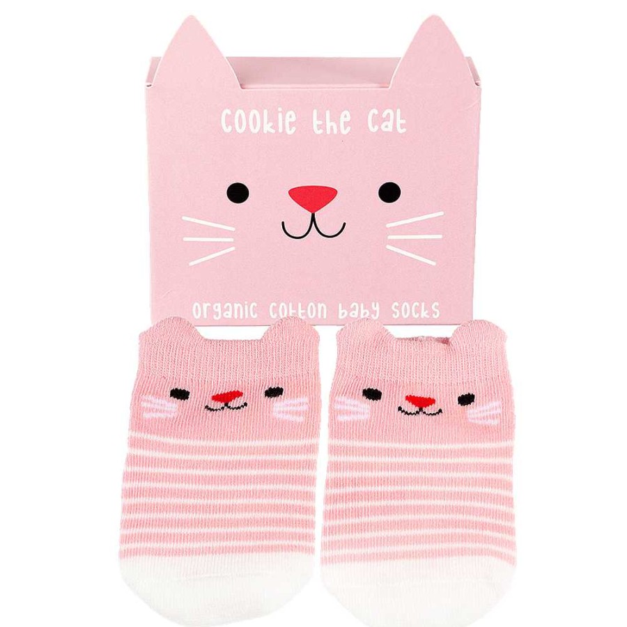 Fashion Rex London Socks | Rex London: Baby Socks 1 Pair Cookie The Cat