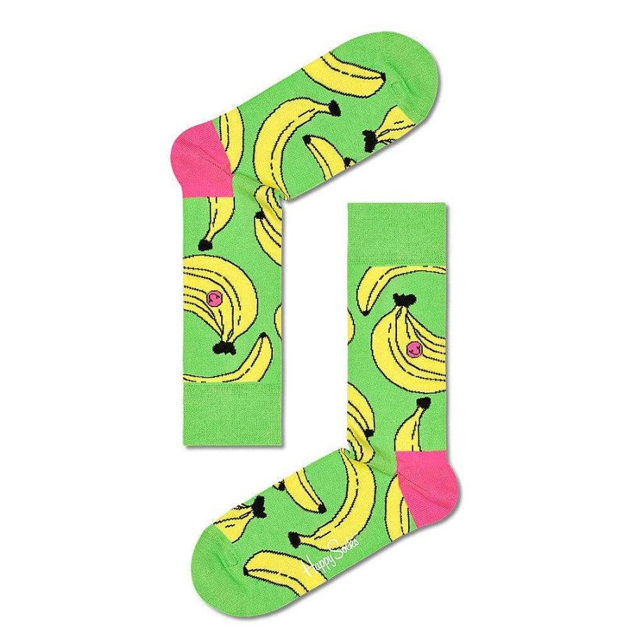 Fashion Happy Socks Socks | Happy Socks: Banana Green