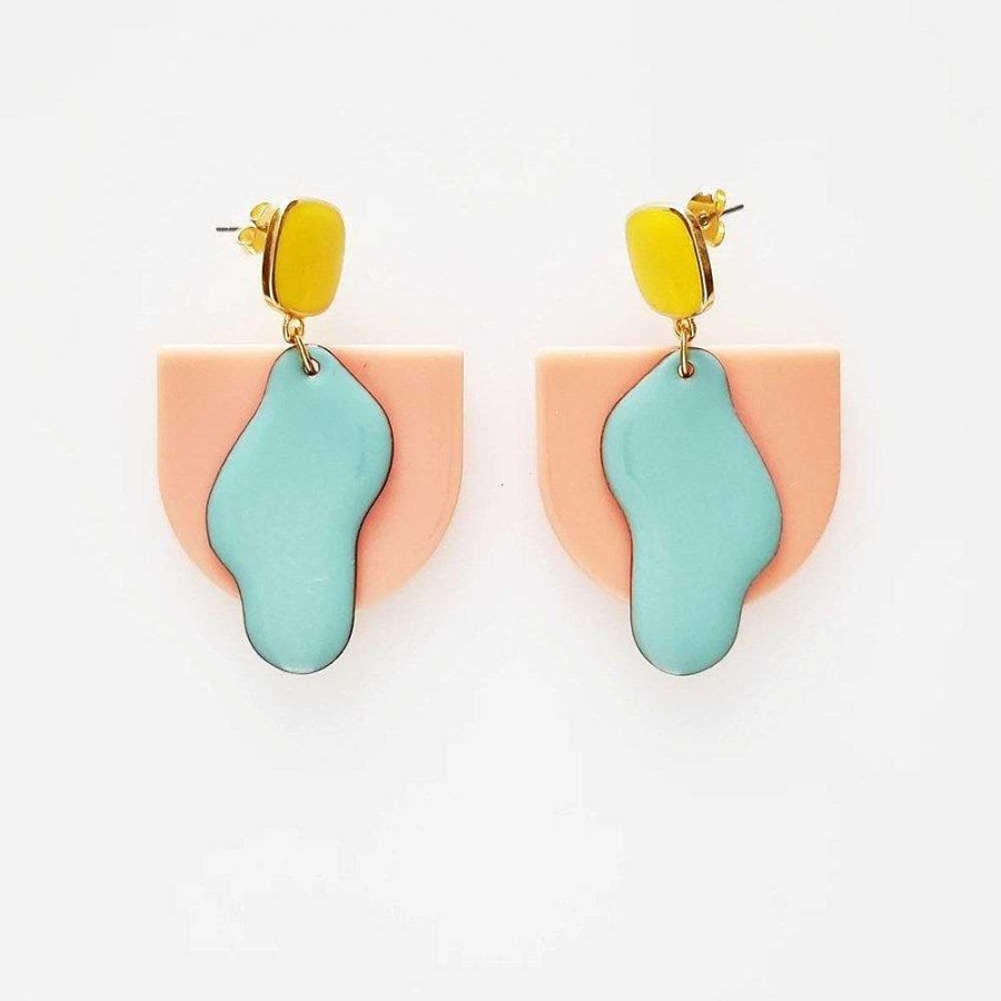 Jewellery Middle Child | Middle Child: Parlour Earrings Peach