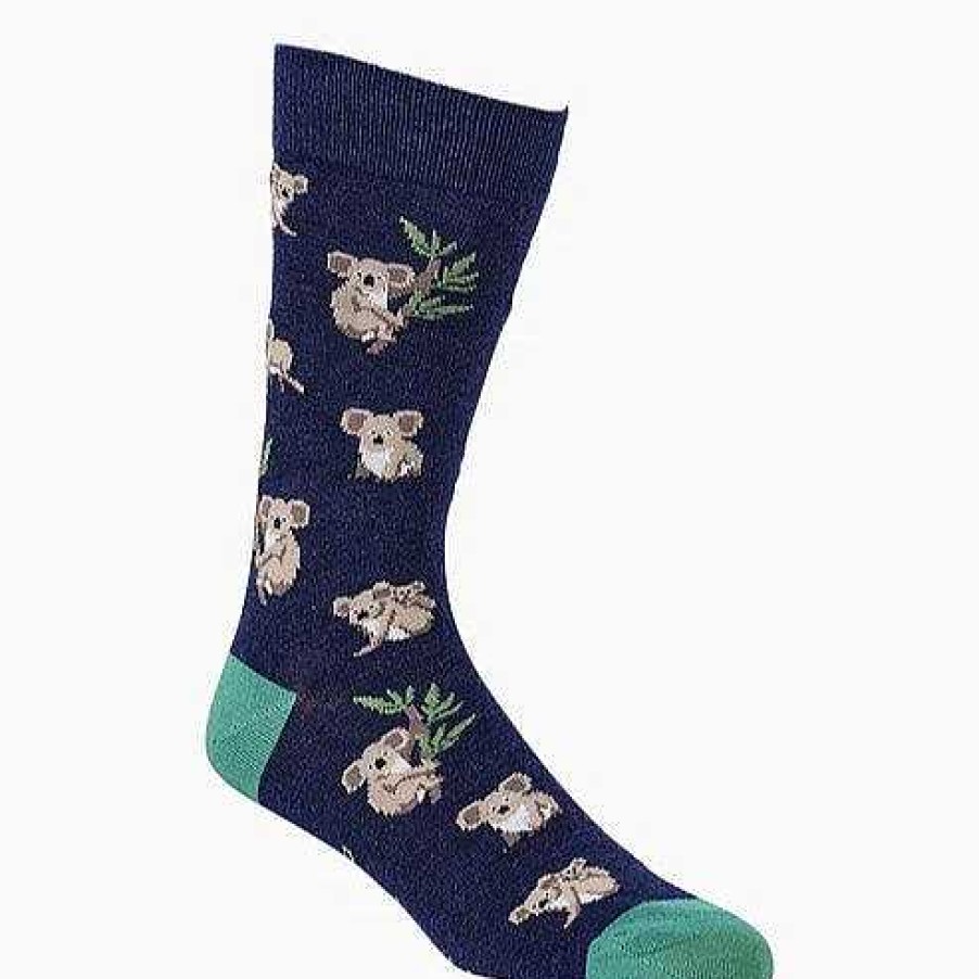 Fashion Bamboozld Socks | Bamboozld: Mens Koala Navy Bamboo Sock