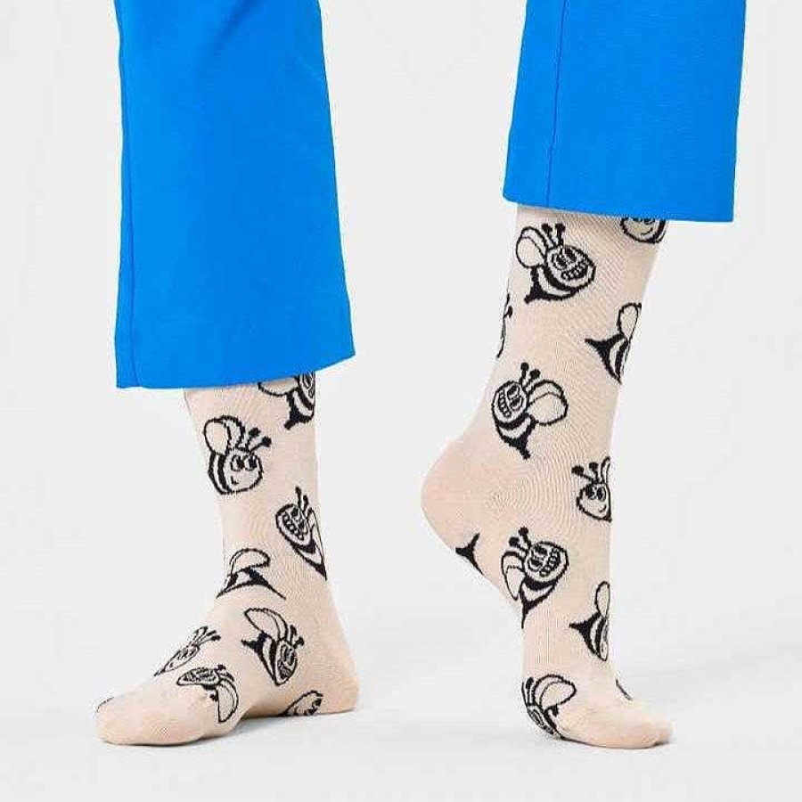 Fashion Happy Socks Socks | Happy Socks: Bee White