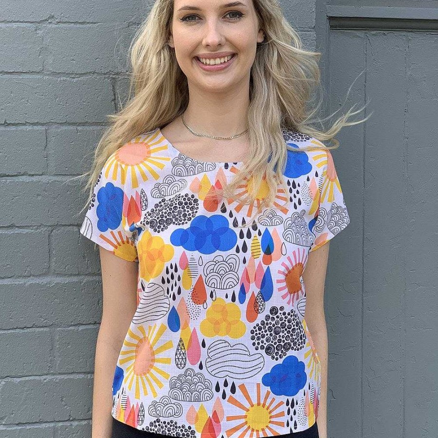 Fashion Monsterthreads Women'S Pattern Print Tops | Sun Always Shines Womens Top