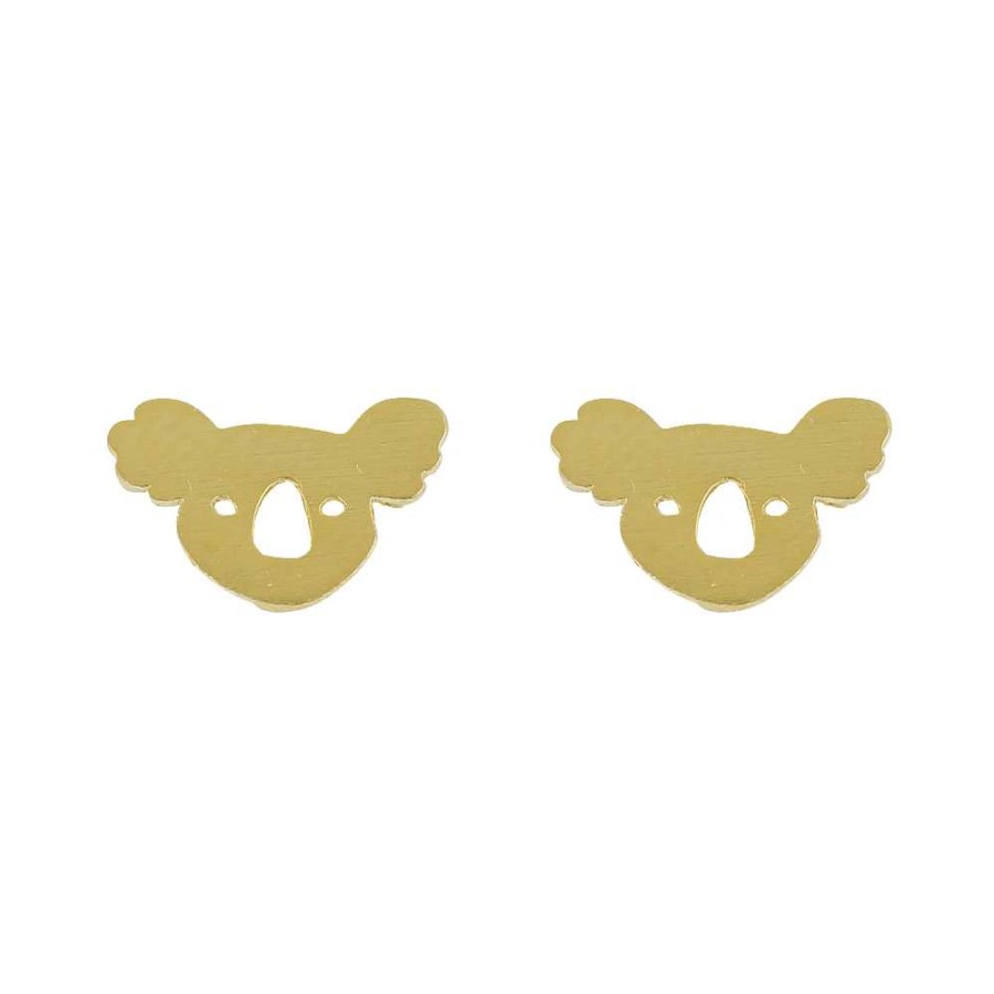 Jewellery Short Story | Short Story: Earring Australiana Koala Face Gold