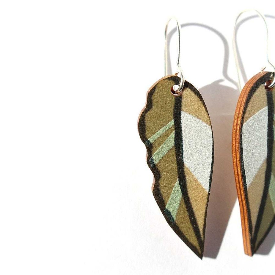 Jewellery To The Trees | To The Trees: Wooden Earrings Small Gum Leaves