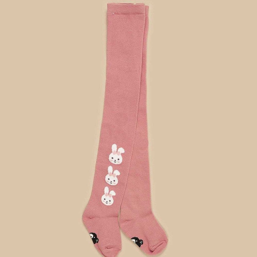 Fashion Huxbaby Kid'S Clothing - Other | Huxbaby: Tights Bunny Dusty Rose