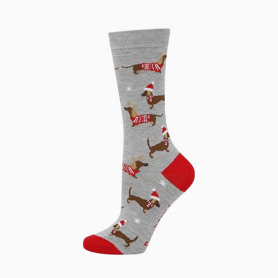 Fashion Bamboozld Socks | Bamboozld: Womens Dachshund Xmas Bamboo Sock