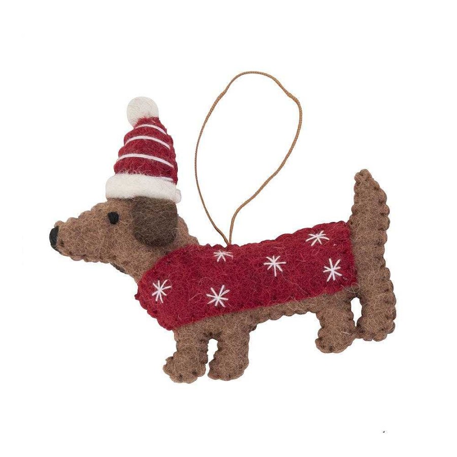 Fashion Pashom Hats | Pashom: Xmas Ornament Dachshund With Red Hat And Coat