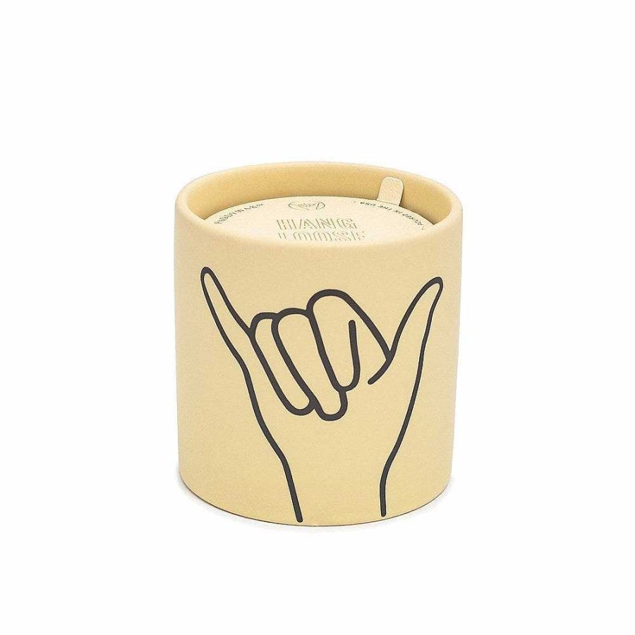 Out+About Paddywax | Paddywax: Impressions 5.75Oz Ceramic Candle Yellow Hang Loose Ocean Rose & Bay