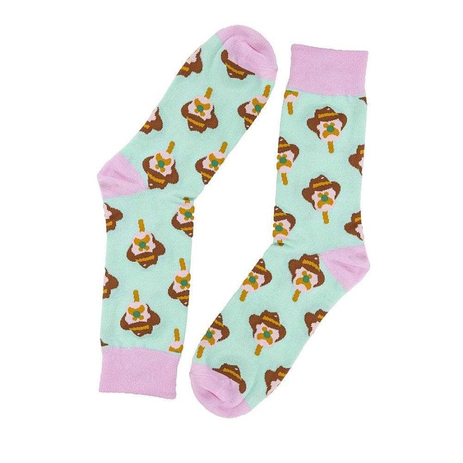 Fashion My2Socks Socks | My2Socks: Retro Ice-Cream 2 Mint