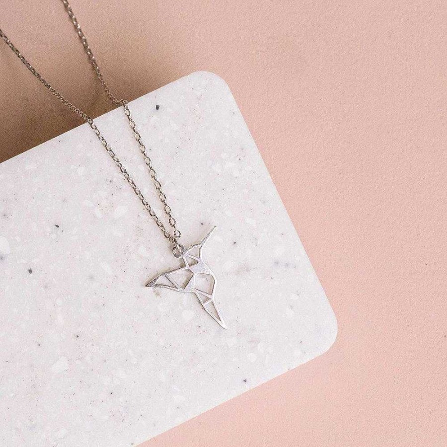 Jewellery Short Story | Short Story: Necklace Hummingbird Stencil Silver