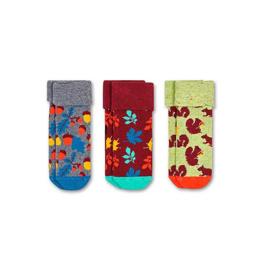 Fashion Happy Socks Socks | Happy Socks: Gift Set Kids Forest 3Pk 0-6M